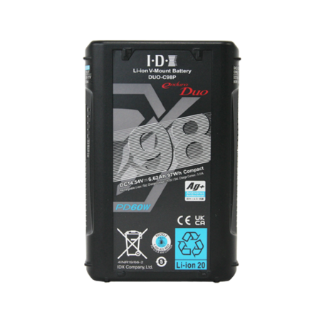 IDX Batterie Li-Ion V-Mount Haute Charge 97 Wh Avec 2x D-Tap Et USB-PD