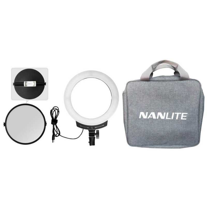 NANLITE Halo 10B Dimmable Bicolor USB 10in LED Ring Light With Smart Touch Control