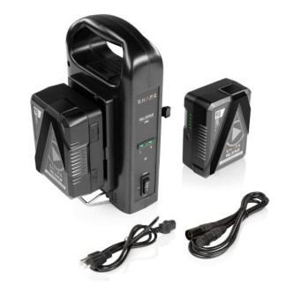 Shape 2 BATTERIES V-MOUNT 98 WH 14.8 V SHAPE FULL PLAY AVEC CHARGEUR DOUBLE INTELLIGENT